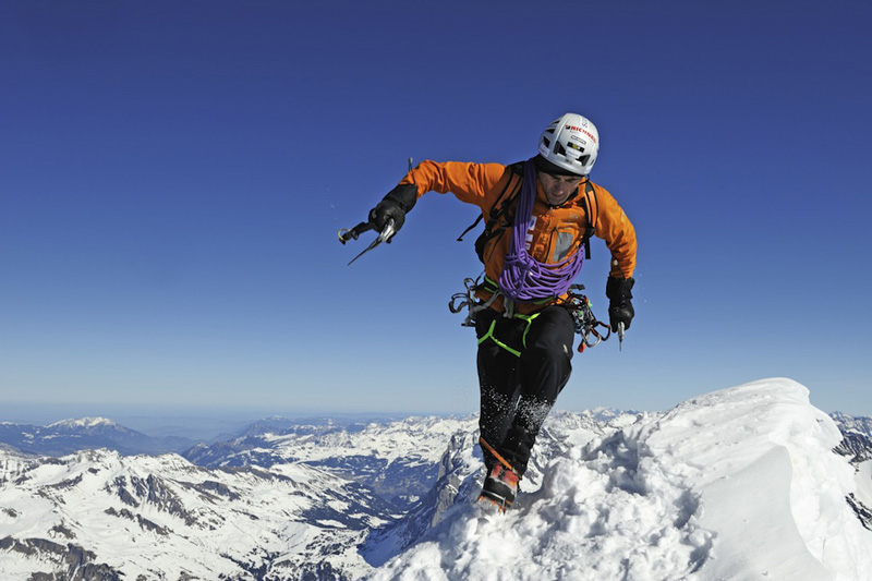 Ueli Steck climbing Eiger